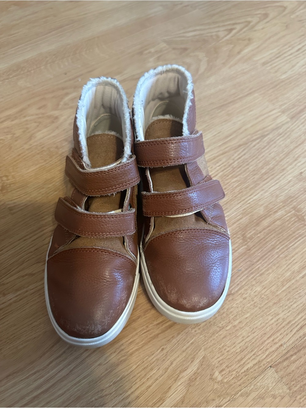 Kids Brown UGG Velcro Sneakers